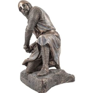 Kneeling Knights Templar with Axe Statue