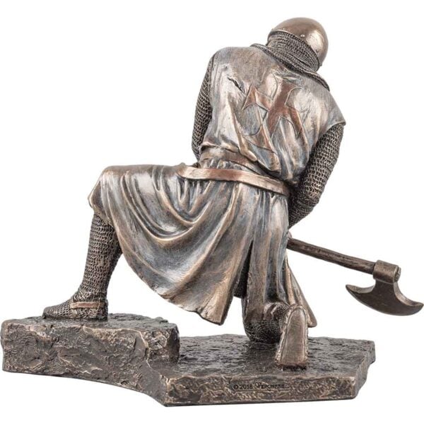 Kneeling Knights Templar with Axe Statue
