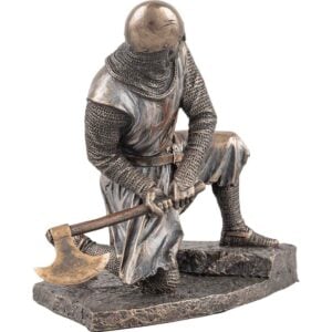 Kneeling Knights Templar with Axe Statue
