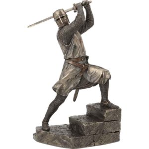 Knights Templar with Two Handed Sword Statue