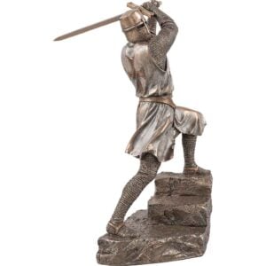Knights Templar with Two Handed Sword Statue