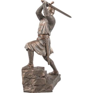 Knights Templar with Two Handed Sword Statue