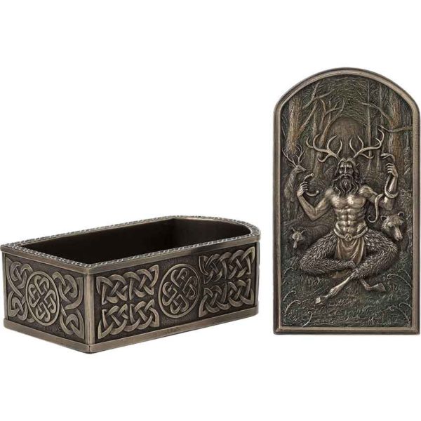 Celtic Cernunnos Bronze Trinket Box