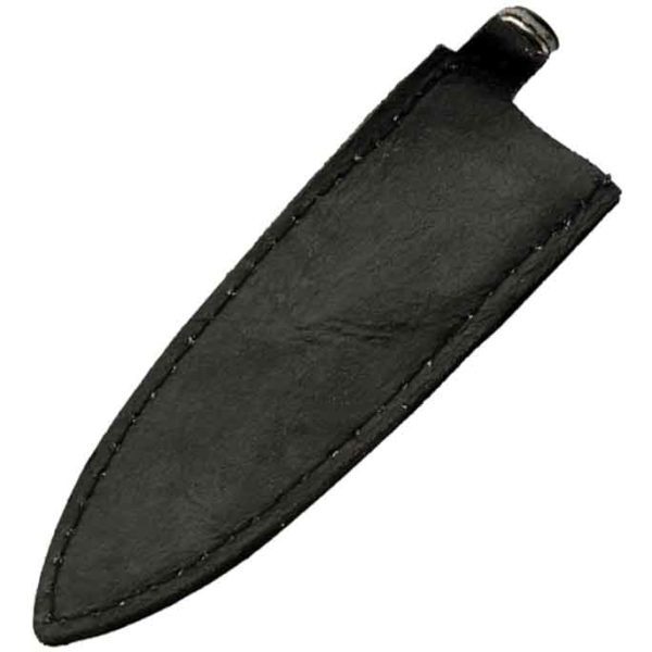 Wood Handle Boot Knife with Sheath - 6 Inch