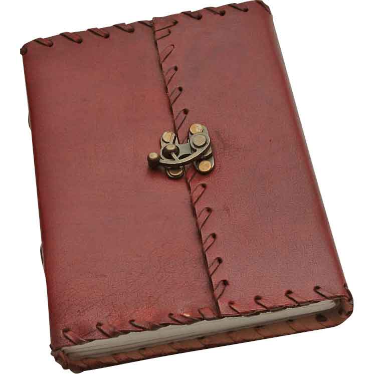 Stitched Wrap Around Leather Journal with Clasp ZS242569WL