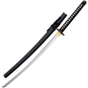 Black and Gold Katana with Stand