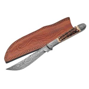 Damascus Navaja Hunter Knife