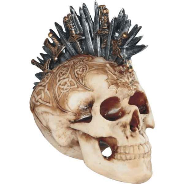 Sword Mohawk Skull Statue