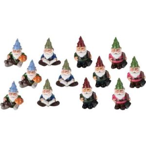 Fairy Garden Gnome Statue Set