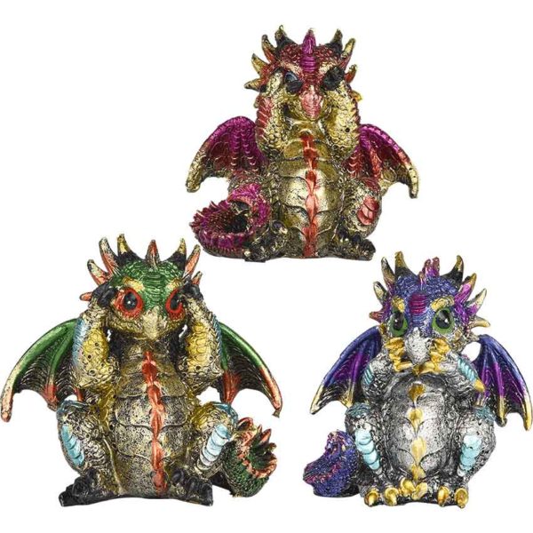 No Evil Dragon Figurine Set