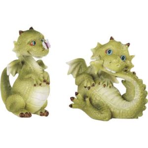 Playing Green Dragons Figurine Set