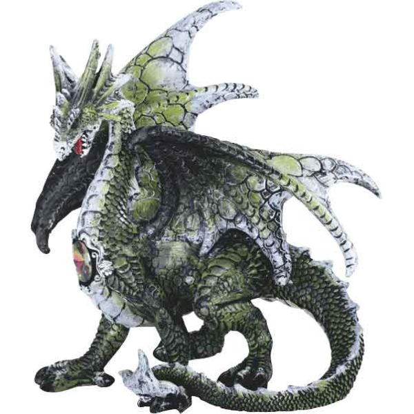 Bejeweled Green Dragon Figurine