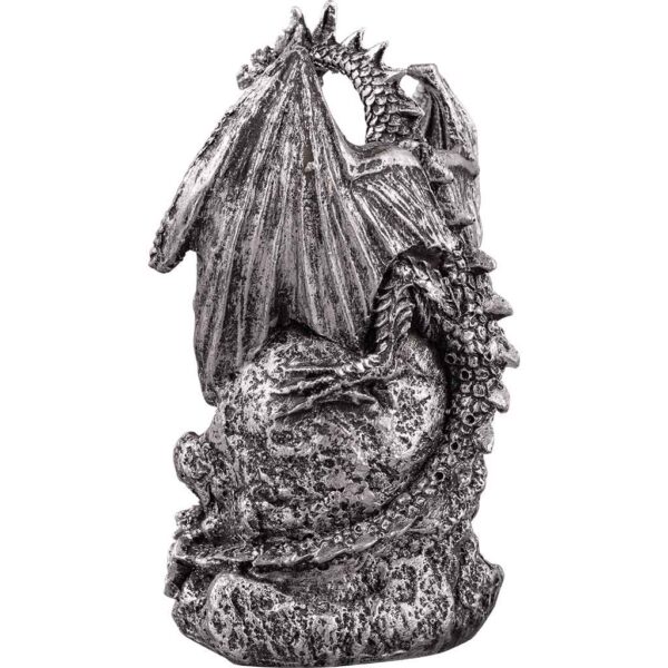 Grey Dragon with LED Crystal Stone Statue