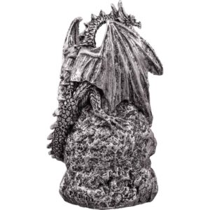 Grey Dragon with LED Crystal Stone Statue