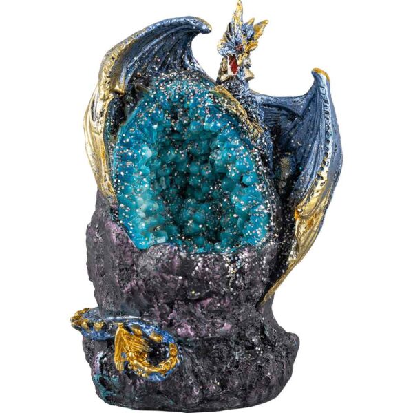 Blue Dragon with LED Crystal Stone Statue