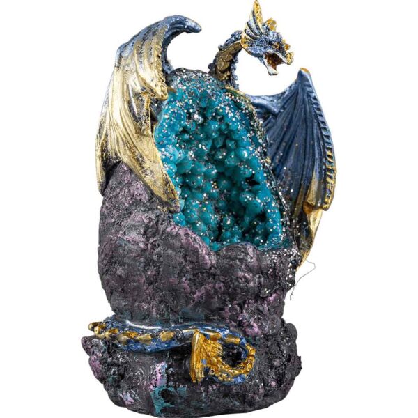Blue Dragon with LED Crystal Stone Statue