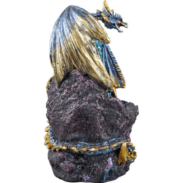 Blue Dragon with LED Crystal Stone Statue