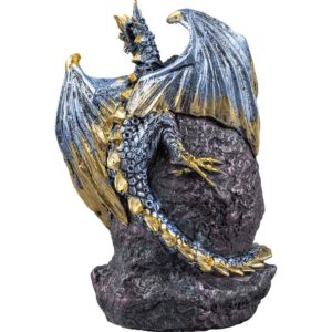 Blue Dragon with LED Crystal Stone Statue