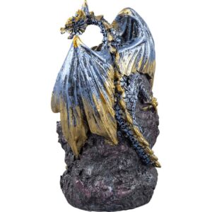 Blue Dragon with LED Crystal Stone Statue
