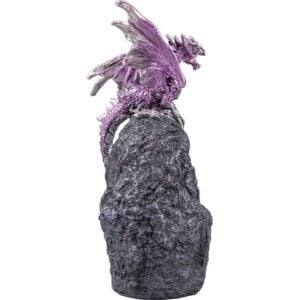 Purple Dragon with LED Crystal Stone Statue