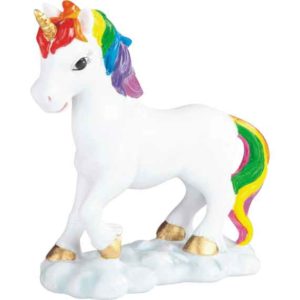 Standing Rainbow Mane Unicorn Statue