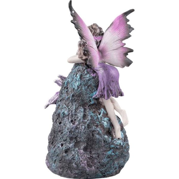 Purple Fairy and Dragon Crystal Statue