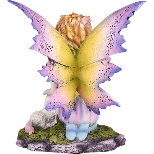 Cat Fairy with Feline Friend Statue