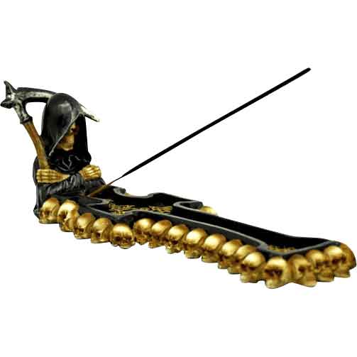 Grim Reaper Cross Incense Burner
