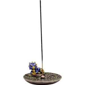 Blue Dragon Round Incense Burner