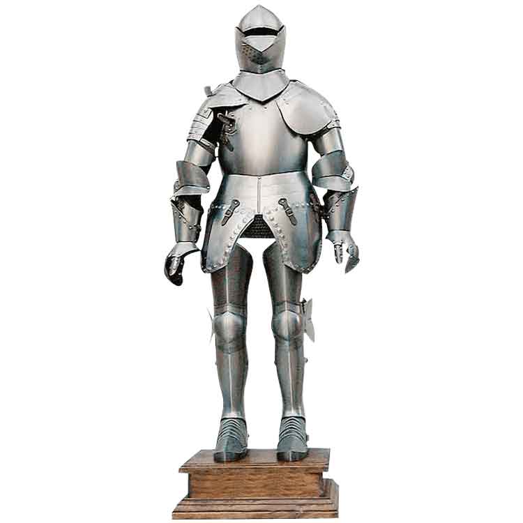 Low-Fantasy Realistic Medieval Modular Knight Armor with Swords in