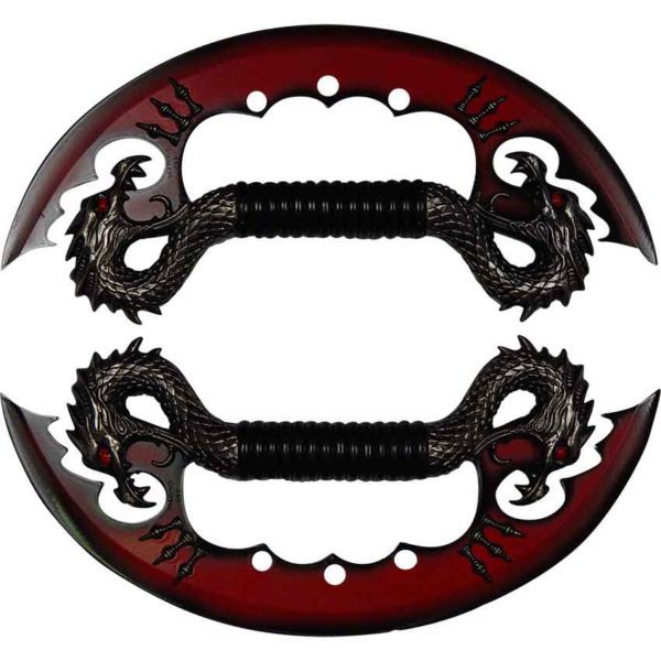 Dual Red Dragon Blades