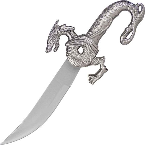 Small Ornate Dragon Dagger with Blue Scabbard