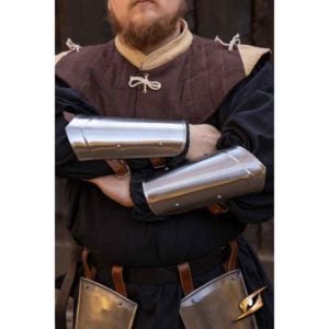 Scout Arm Guards - Polished Steel