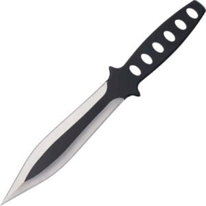 Set of 3 Leaf Blade Silver Throwing Knives