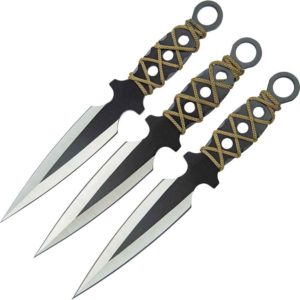 Set of 3 Cross-Wrapped Throwing Knives