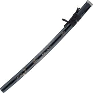 Carved Dragon Black Saya Katana