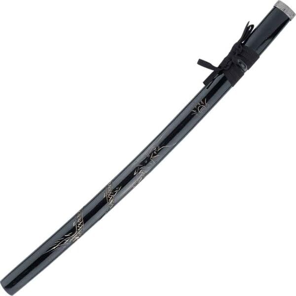 Carved Dragon Black Saya Katana
