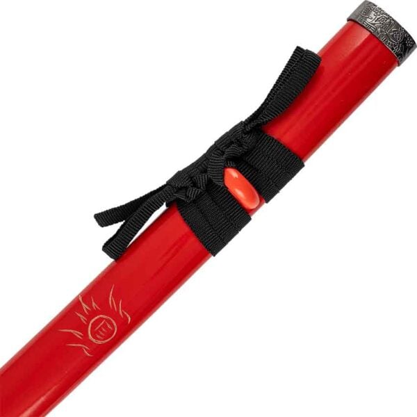 Carved Dragon Red Saya Katana