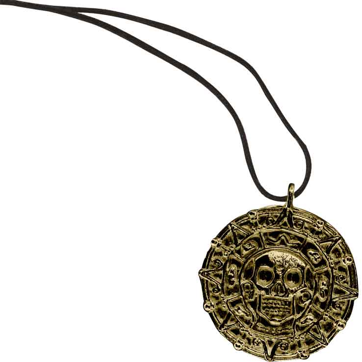 Pirate medallion necklace deals