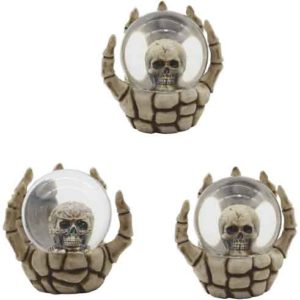 Skull and Hand Snow Globe Set