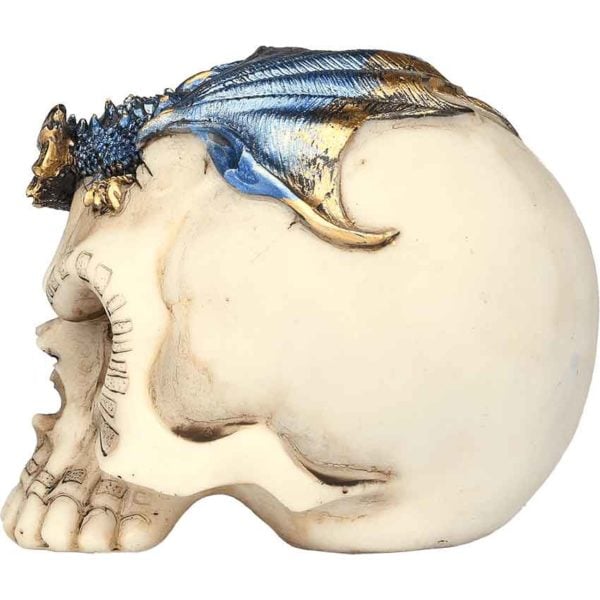 Blue Dragon on Skull Statue