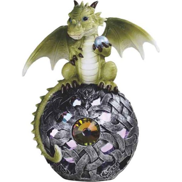 Green Dragon on LED Dragon Eye Statue