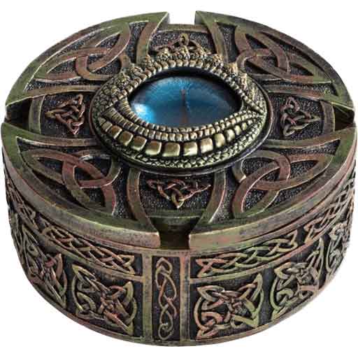 Image of Celtic Knot Dragon Eye Trinket Box