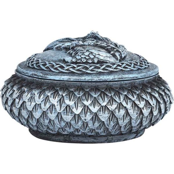 Round Ice Dragon Trinket Box