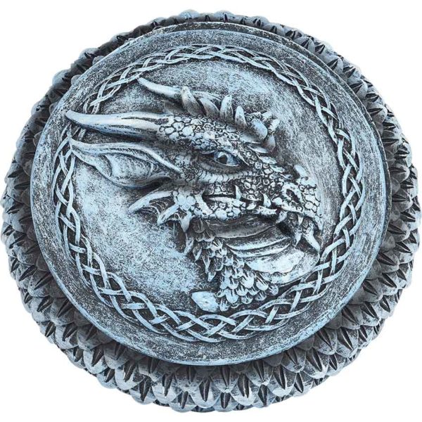 Round Ice Dragon Trinket Box