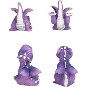 Playful Purple Dragons Figurine Set of 4