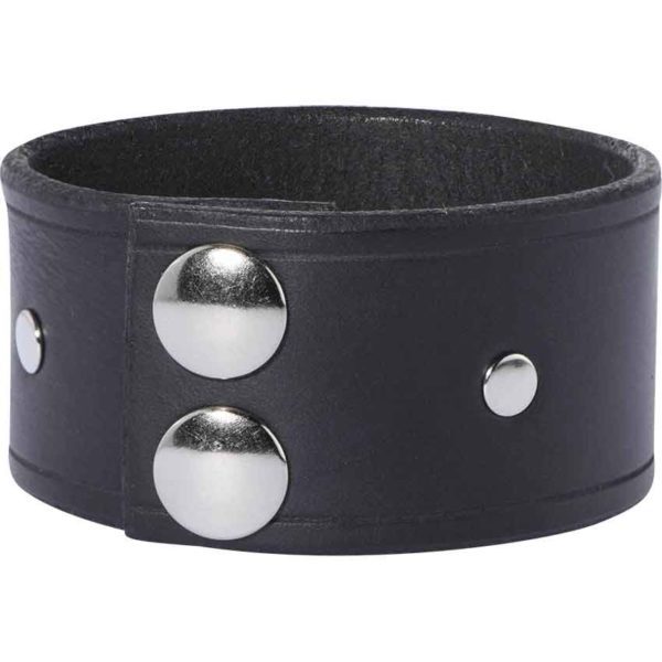 Simple Studded Leather Wrist Cuffs