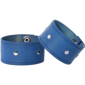 Simple Studded Leather Wrist Cuffs