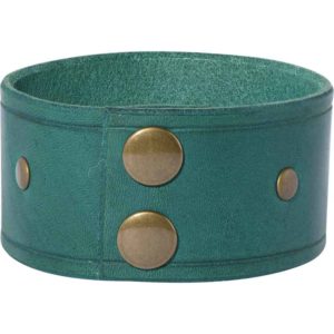 Simple Studded Leather Wrist Cuffs