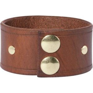Simple Studded Leather Wrist Cuffs